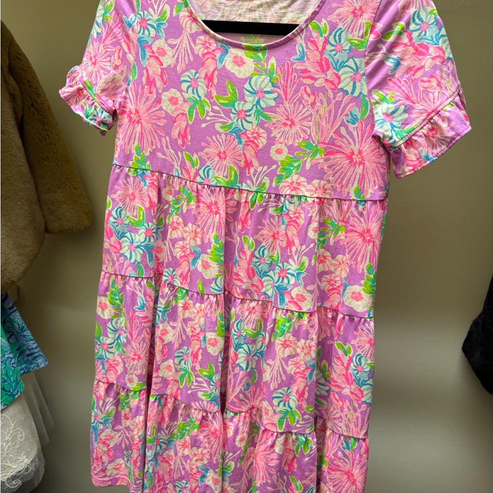 Lilly Pulitzer Vibrant Pink and Green Kids Dress